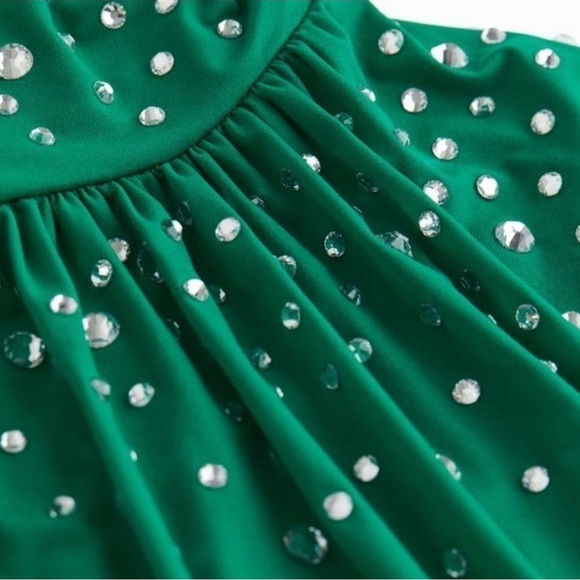 RARE Paco Rabanne Green/crystal Blouse Top - Picture 6 of 11